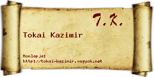 Tokai Kazimir névjegykártya